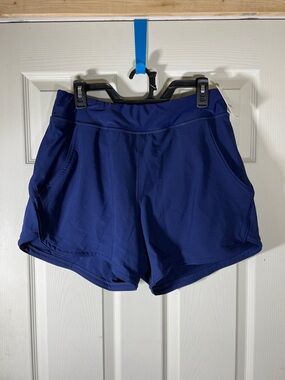 Lands' End Women's Bikini Bottom Shorts in Navy Blue